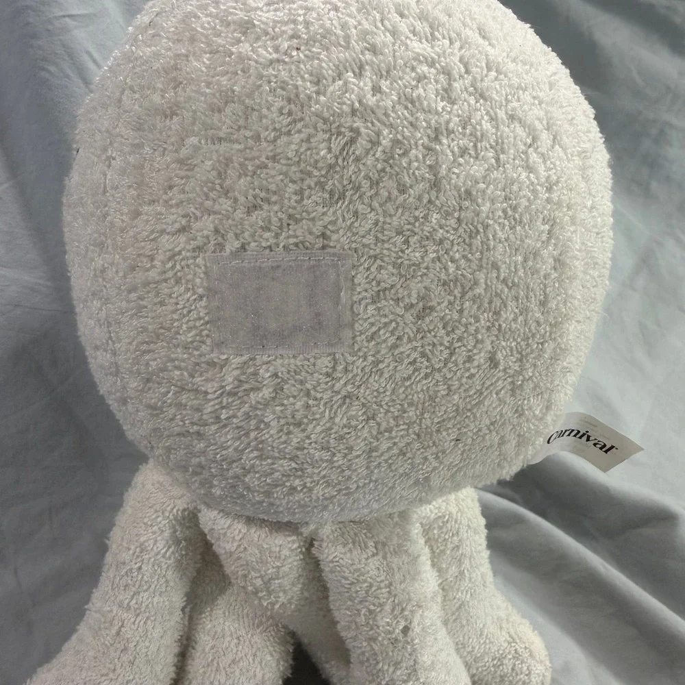 Carnival Cruise Line Captain Octopus White Plush‎ Toy Sailor Hat Winking 12 Inch